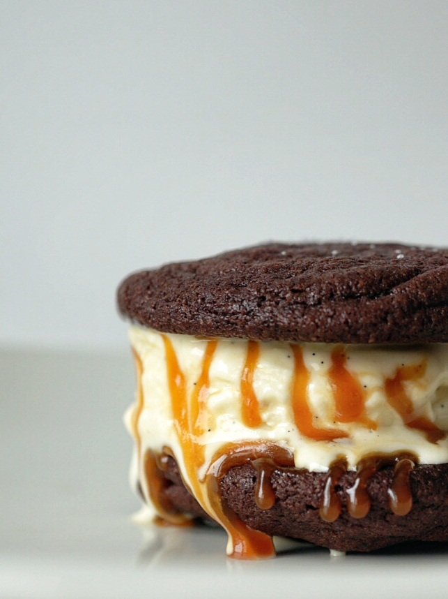 Double Chocolate Cookie Ice Cream Sandwich