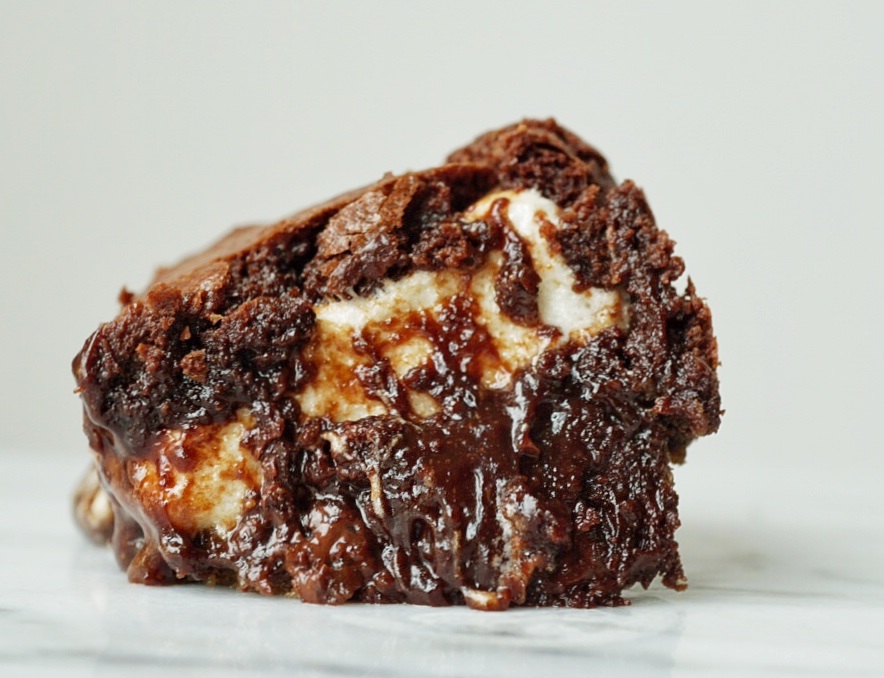 Stuffed Brownie with Marshmallow piece
