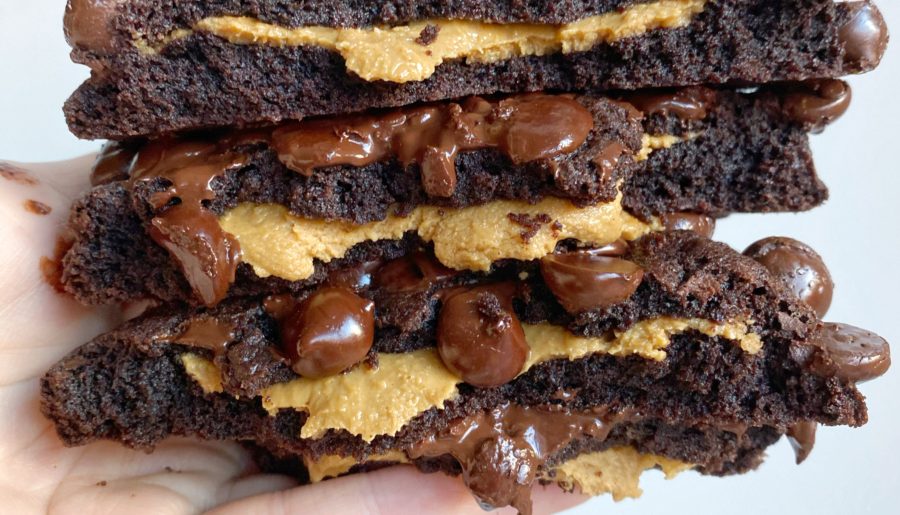 Chocolate Cookie stuffed with Peanut Butter!